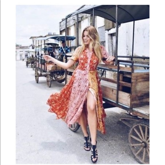 zara paisley maxi dress